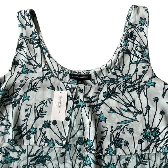 ***FINAL PRICE*** BANANA REPUBLIC Tiered Sleeveless Top Aqua XL - Picture 3 of 9